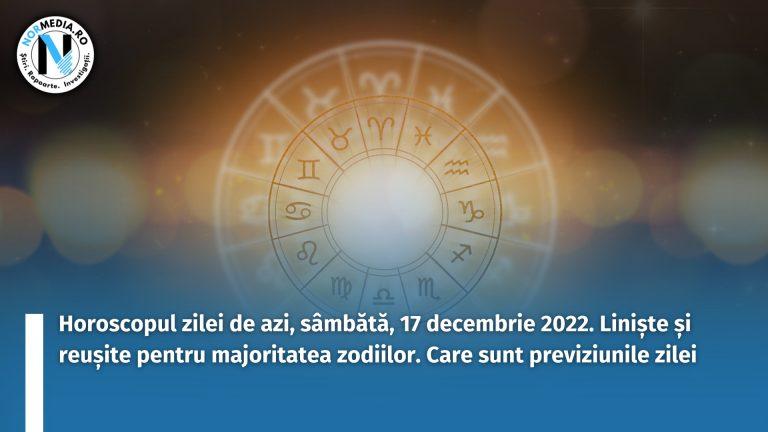 Horoscopul zilei de azi, sâmbătă, 17 decembrie 2022. Liniște și reușite pentru majoritatea zodiilor. Care sunt previziunile zilei