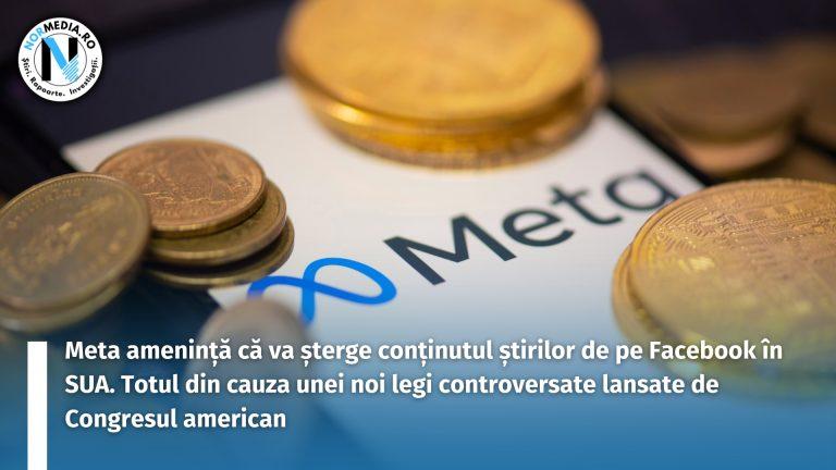 Meta amenință că va șterge conținutul știrilor de pe Facebook în SUA. Totul din cauza unei noi legi controversate lansate de Congresul american