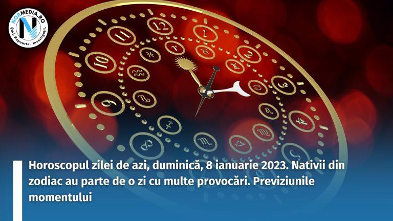 Horoscopul zilei de azi, duminică, 8 ianuarie 2023. Nativii din zodiac au parte de o zi cu multe provocări. Previziunile momentului