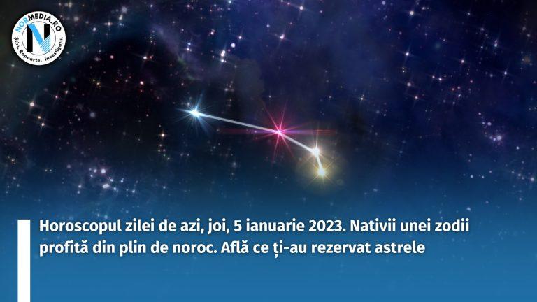 Horoscopul zilei de azi, joi, 5 ianuarie 2023. Nativii unei zodii profită din plin de noroc. Află ce ți-au rezervat astrele