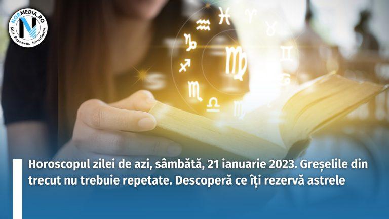 Horoscopul zilei de azi, sâmbătă, 21 ianuarie 2023. Greșelile din trecut nu trebuie repetate. Descoperă ce îți rezervă astrele