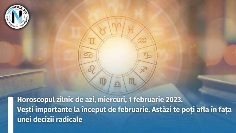 Horoscopul zilnic de azi, miercuri, 1 februarie 2023. Vești importante la început de februarie. Astăzi te poți afla în fața unei decizii radicale