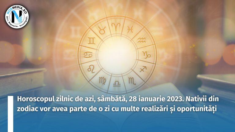 Horoscopul zilnic de azi, sâmbătă, 28 ianuarie 2023. Nativii din zodiac vor avea parte de o zi cu multe realizări și oportunități