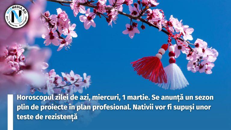 Horoscopul zilei de azi, miercuri, 1 martie. Se anunță un sezon plin de proiecte în plan profesional. Nativii vor fi supuși unor teste de rezistență