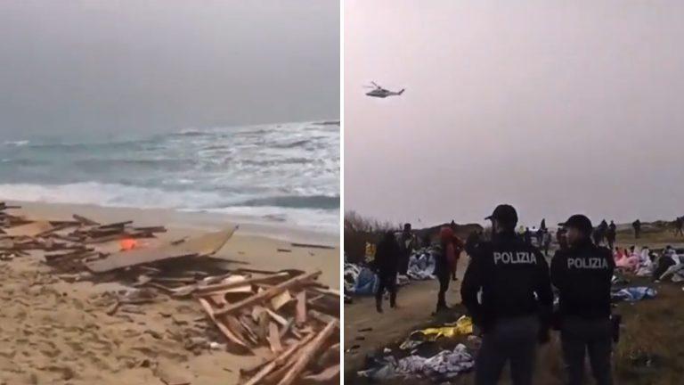 VIDEO. Tragedie în sudul Italiei: Peste 40 de migranți, inclusiv un bebeluș, și-au pierdut viața în apele de pe coasta țării