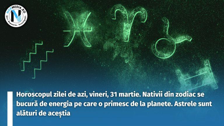 Horoscopul zilei de azi, vineri, 31 martie. Nativii din zodiac se bucură de energia pe care o primesc de la planete. Astrele sunt alături de aceștia