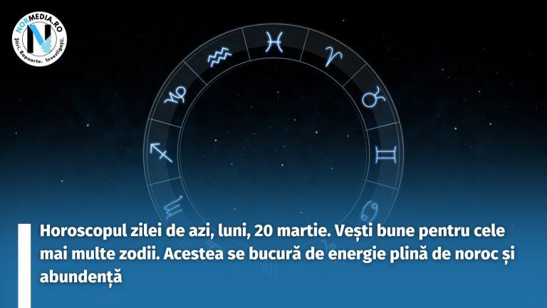 Horoscopul zilei de azi, luni, 20 martie. Vești bune pentru cele mai multe zodii. Acestea se bucură de energie plină de noroc și abundență