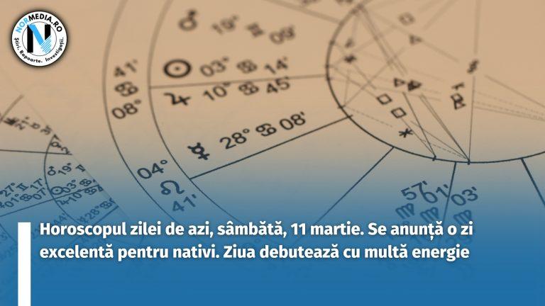 Horoscopul zilei de azi, sâmbătă, 11 martie. Se anunță o zi excelentă pentru nativi. Ziua debutează cu multă energie