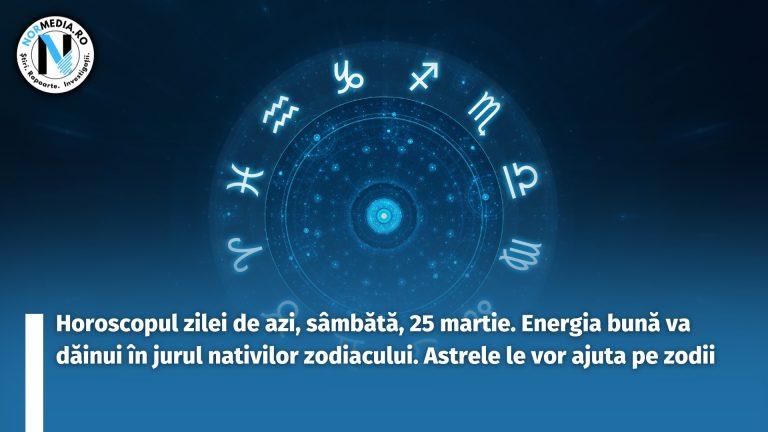 Horoscopul zilei de azi, sâmbătă, 25 martie. Energia bună va dăinui în jurul nativilor zodiacului. Astrele le vor ajuta pe zodii