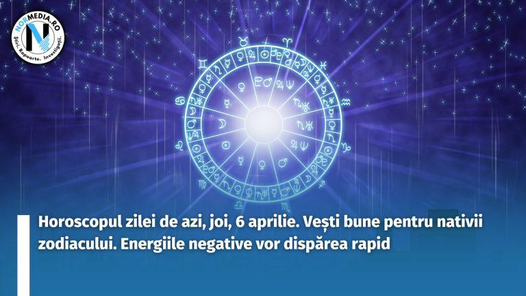 Horoscopul zilei de azi, joi, 6 aprilie. Vești bune pentru nativii zodiacului. Energiile negative vor dispărea rapid
