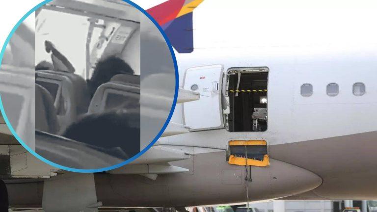 VIDEO: Teroare în aer! Un pasager a deschis ușa în timp ce avionul ateriza. Aeronava cu 194 de pasageri la bord, a aterizat forțat