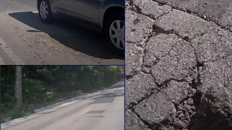 VIDEO. Un drum județean din Tulcea, asfaltat cu fonduri UE de 17 milioane de euro, necesită reparații capitale la un an de la finalizare
