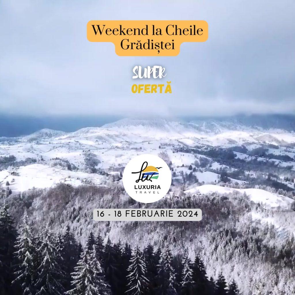 Petreceți un weekend de Valentine's Day la înălțime în Cheile Grădiștei – O aventură romantica și plină de aventură (Adv)