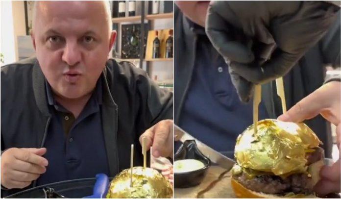 Avram Gal, patronul restaurantului din Cluj care vindea burgeri de 6.000 de euro, condamnat la 5 ani de închisoare cu executare Avram Gal, patronul restaurantului din Cluj care vindea burgeri de 6.000 de euro, condamnat la 5 ani de închisoare cu executare. Foto: Captura video