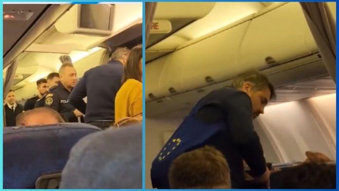 VIDEO. Diplomat român, dat jos cu forța dintr-un avion! A fost acuzat ar fi furat ceasul unei femei VIDEO. Diplomat român, dat jos cu forța dintr-un avion! A fost acuzat ar fi furat ceasul unei femei. Foto: captura video