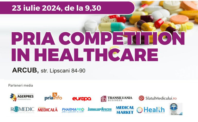 PRIAevents și Consiliul Concurenței vă invită la Pria Competition in HealthCare 2024