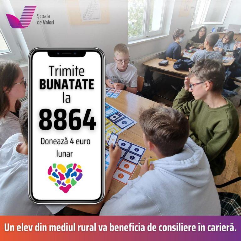 „Școala Bunătății” –  o șansă reală ca elevii de gimnaziu din mediul rural să beneficieze de consiliere în carieră