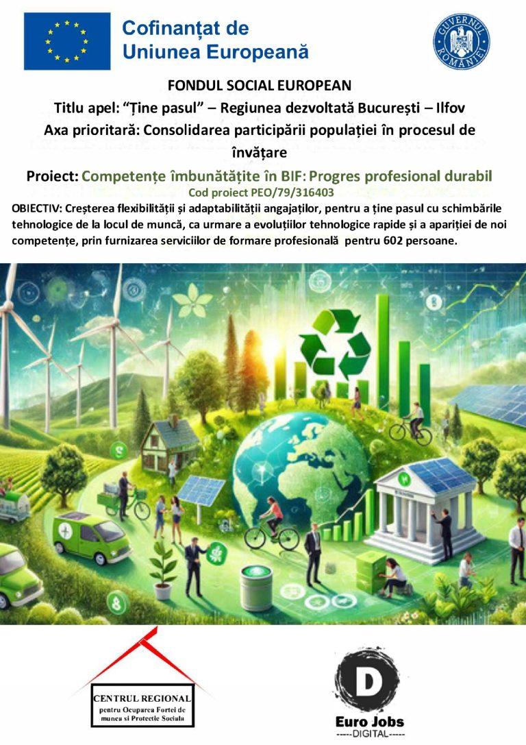 Oportunități de formare profesională continuă – Grupe noi pentru cursuri în surse regenerabile de energie și prelucrare date