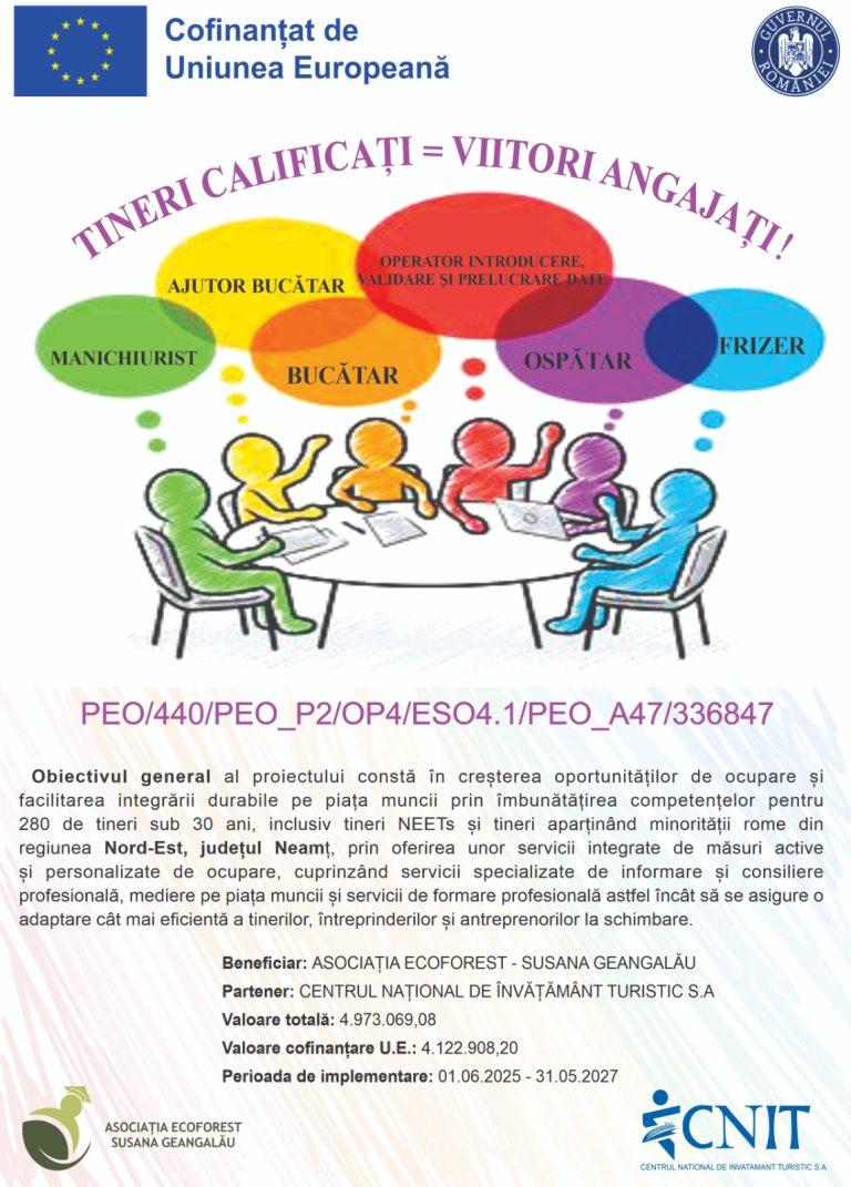 Lansare proiect “TINERI CALIFICAȚI = VIITORI ANGAJAȚI !” Cod SMIS 336847
