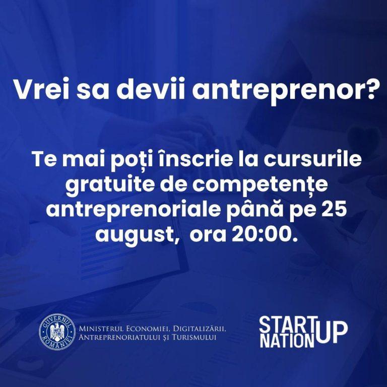 Start-up Nation 2025: Ultimele zile pentru înscrierea la cursurile de formare antreprenorială