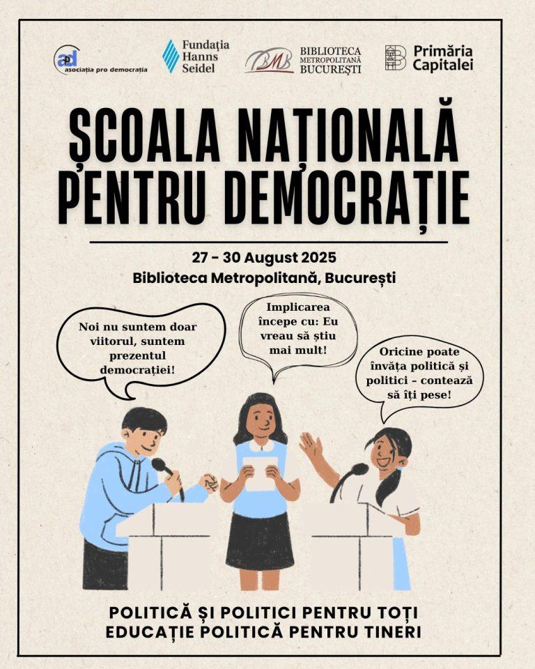 Școala Naționale pentru Democrație, Ediția a IX-a  „Politică și politici pentru toți. Educație politică pentru TINEri”