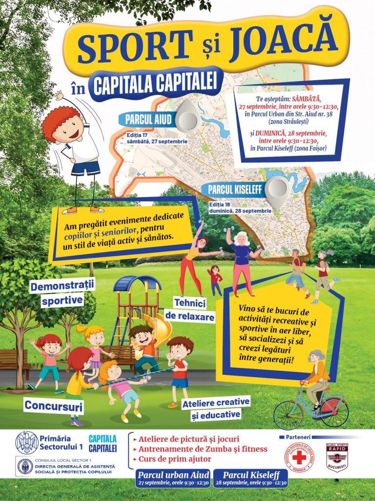 CS Rapid București aduce sportul mai aproape de comunitate la „Sport și Joacă în Capitala Capitalei”