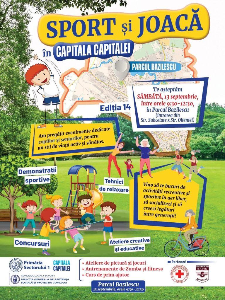 CS Rapid București promovează sportul pentru copii și tineri la „Sport și Joacă în Capitala Capitalei” – Ediția 14
