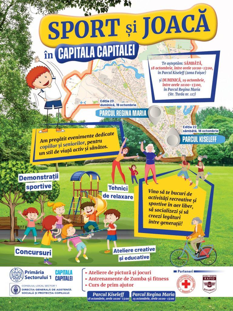CS Rapid București aduce sportul mai aproape de comunitate la „Sport și Joacă în Capitala Capitalei” – ediția din 18-19 octombrie 2025