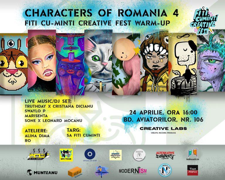 Characters of Romania #4 – cel mai amplu lineup de artiști urbani, într-un eveniment dedicat identității vizuale a caracterelor din România