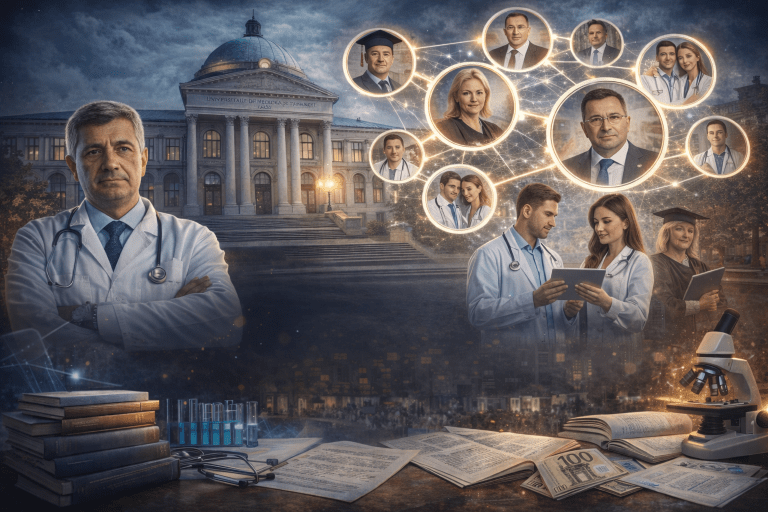 Cupola academică de la UMF Iași: rețele de familie, coautorat științific și suspiciuni de nepotism în universitatea medicală