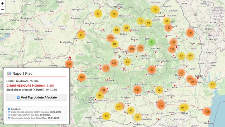 USR lansează hărțile interactive „Fără Păcănele”: radiografia națională a jocurilor de noroc, cu școli înconjurate de aparate și topul județelor afectate