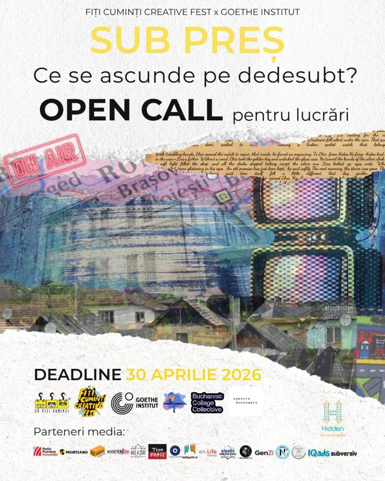 Open call „SUB PREȘ” – expoziție colectivă parte din Fiți Cu-Minți Creative Fest 2026